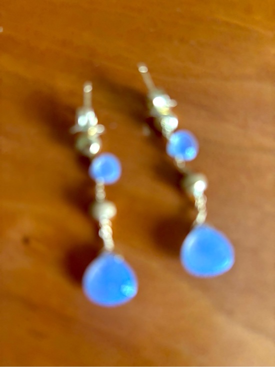 Marco Bicego Jewelry - Authentic Marco Bicego Blue Teardrop Dangle Earrings. 18k gold